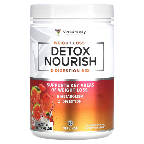 Detox Nourish, Натуральный арбуз, 10,9 унции (310 г) Vitauthority