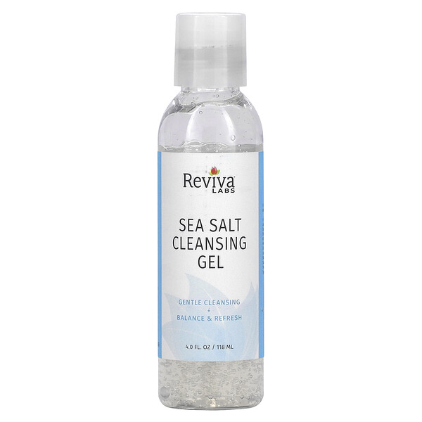 Очищающий гель с морской солью, 4 жидких унции (118 мл) Reviva Labs