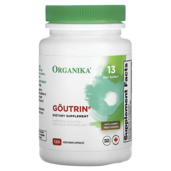 Goutrin, С вишневым порошком, 120 вегетарианских капсул Organika