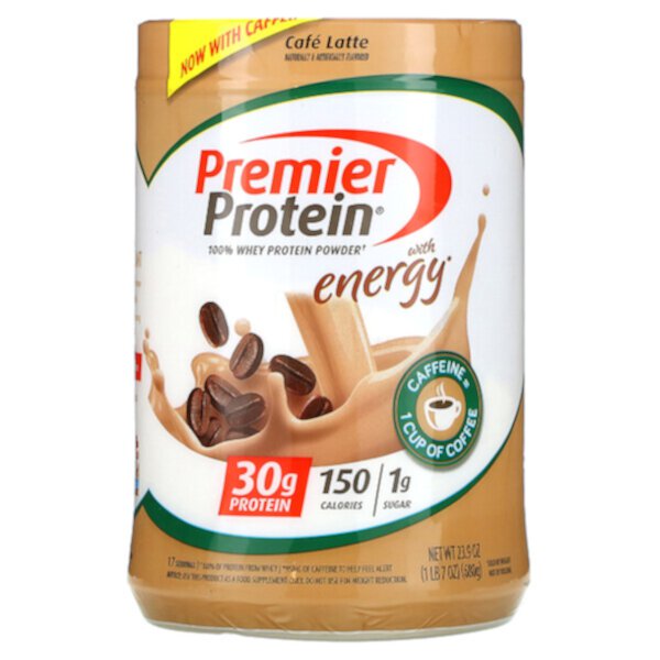 100% порошок сывороточного протеина, кафе-латте, 1 фунт 7 унций (680 г) Premier Protein