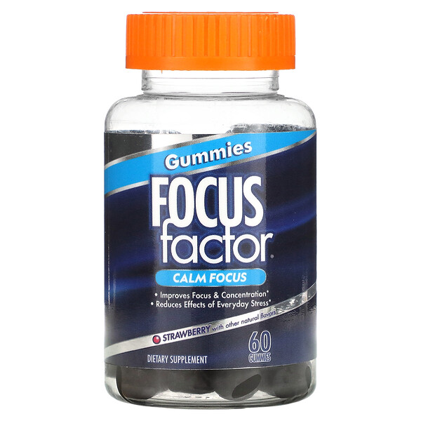 Calm Focus, Клубника, 60 жевательных конфет Focus Factor