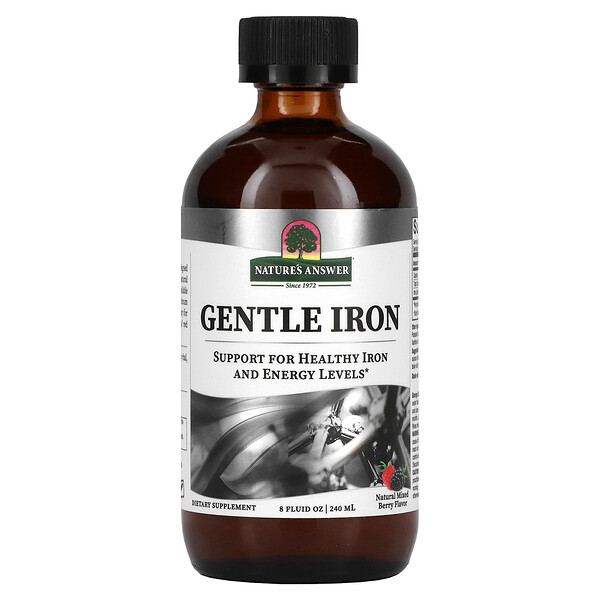 Gentle Iron, Натуральный вкус смешанных ягод - 240 мл - Nature's Answer Nature's Answer