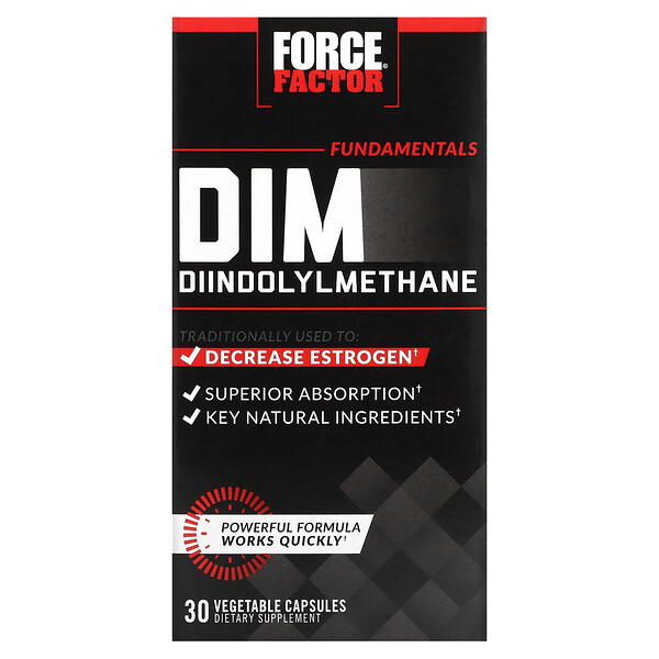 Fundamentals DIM Дииндолилметан, 30 растительных капсул Force Factor