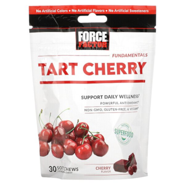 Fundamentals, Tart Cherry, вишня, 30 мягких жевательных конфет Force Factor