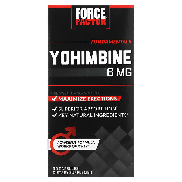 Yohimbine, 6 mg, 30 Capsules Force Factor