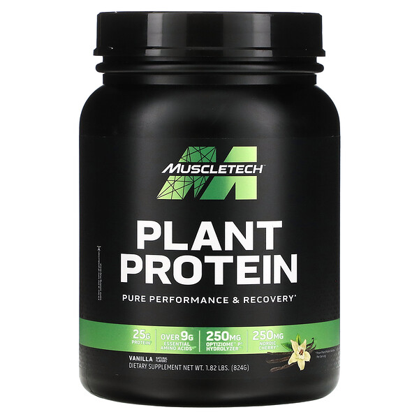 Растительный белок, ваниль, 1,82 фунта (824 г) Muscletech