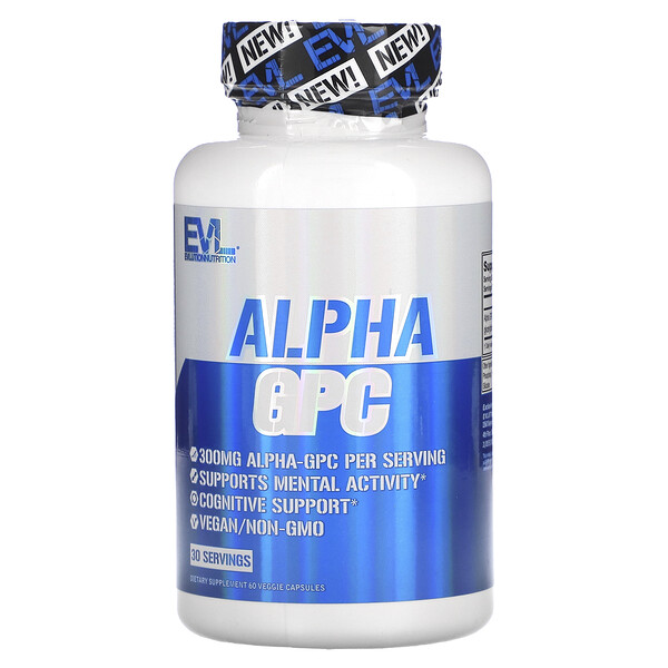 Alpha GPC - 300 мг - 60 растительных капсул - EVLution Nutrition EVLution Nutrition