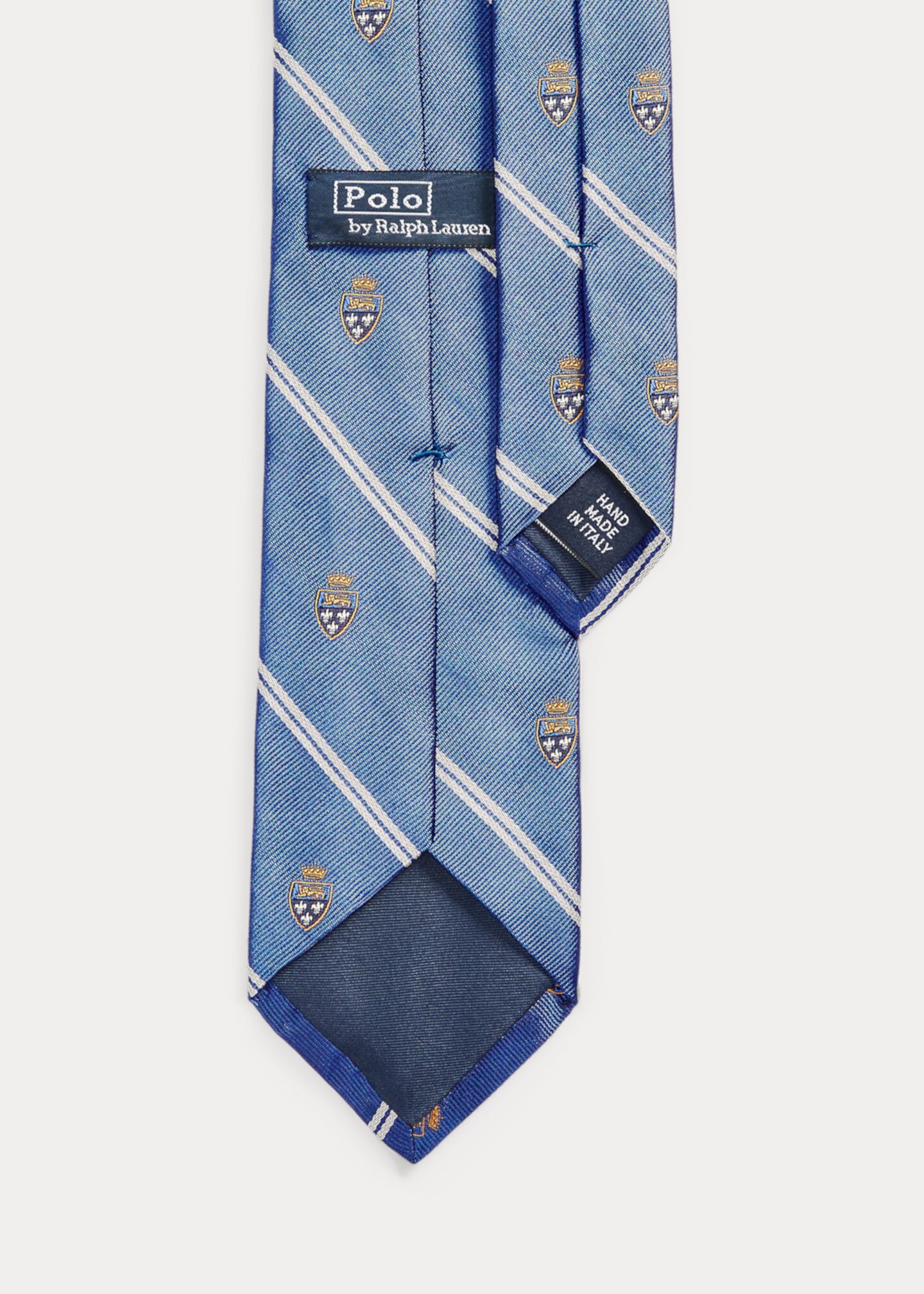 Полосатый шелковый галстук-клуб из репса Polo Ralph Lauren