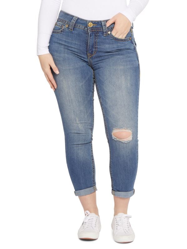 Укороченные джинсы с высокой посадкой Seven7