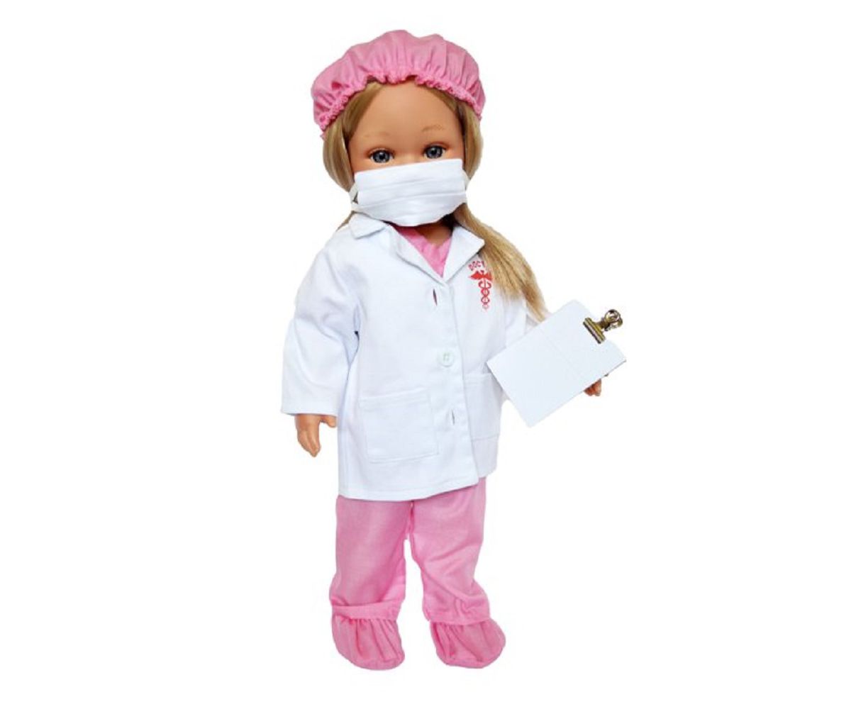 18-дюймовая кукольная одежда - розовый вдохновляющий наряд доктора MBD