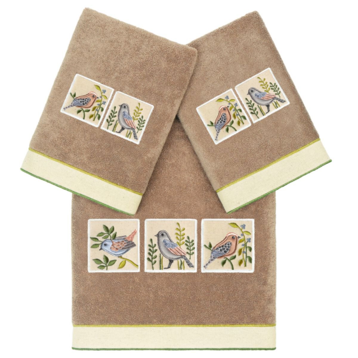 Linum Текстиль для дома Турецкий хлопок Belinda Набор украшенных полотенец из 3 предметов Linum Home