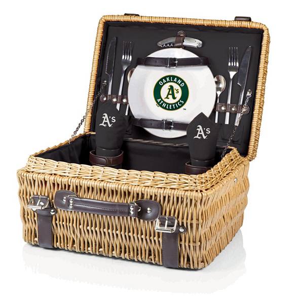 Корзина для пикника Picnic Time Oakland Athletics Champion с сервисом для 2 человек, 40 х 30 х 25 см Picnic Time