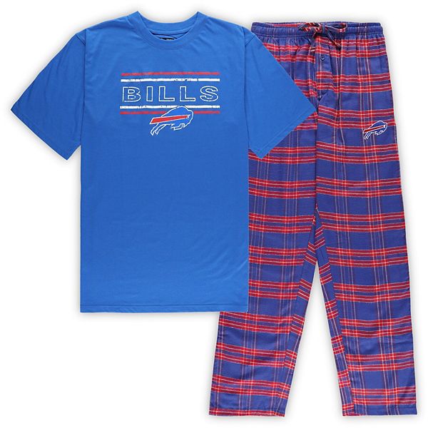 Мужская Пижама Concepts Sport Royal/Red Buffalo Bills Big & Tall Flannel Sleep Set Unbranded