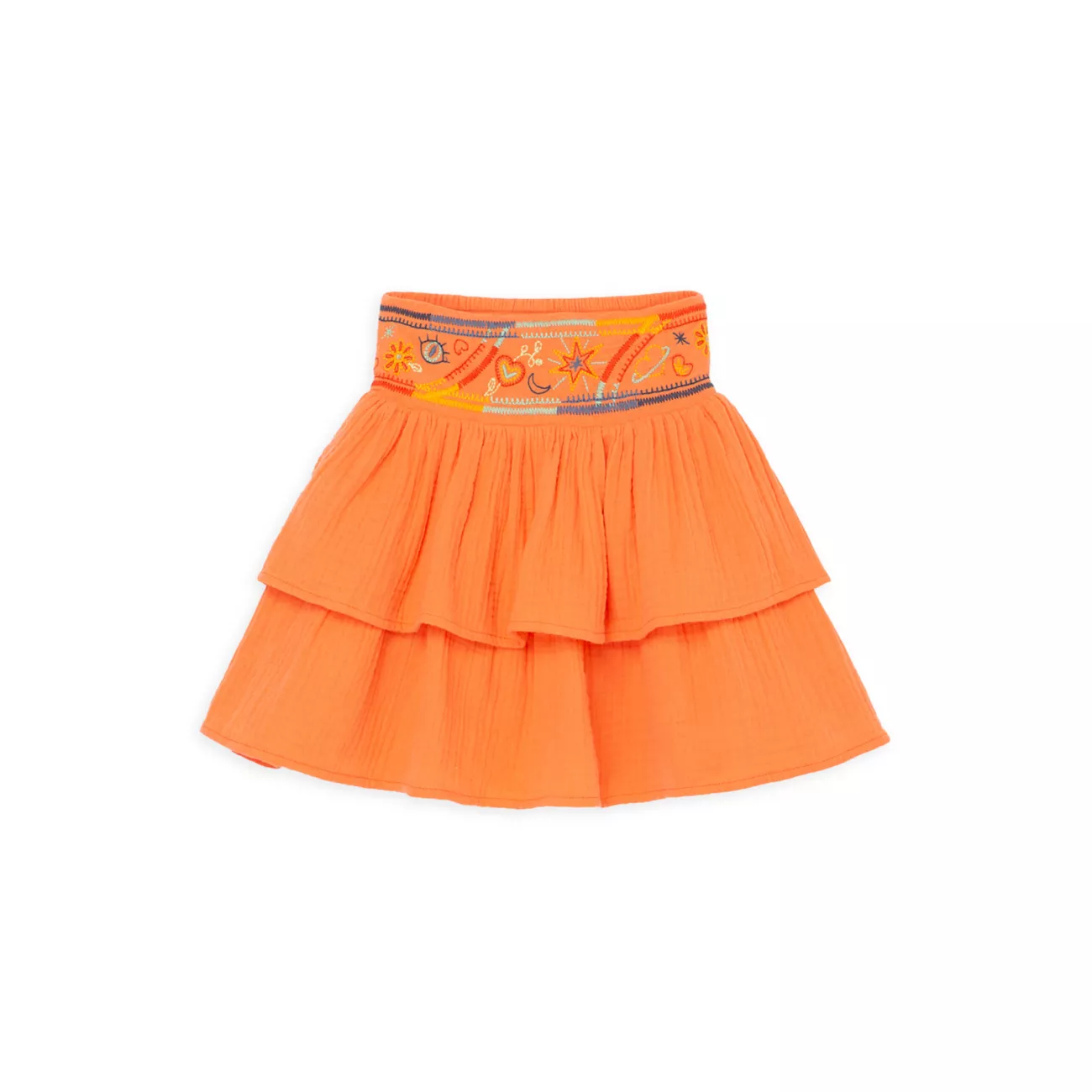 Little Girl's &amp; Girl's Zen Embroidered Tiered Skirt PEEK