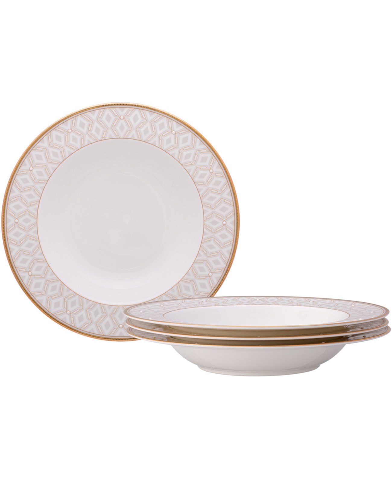 Набор Noble Pearl из 4 суповых тарелок, 8 1/2 дюйма, 12 унций. Noritake