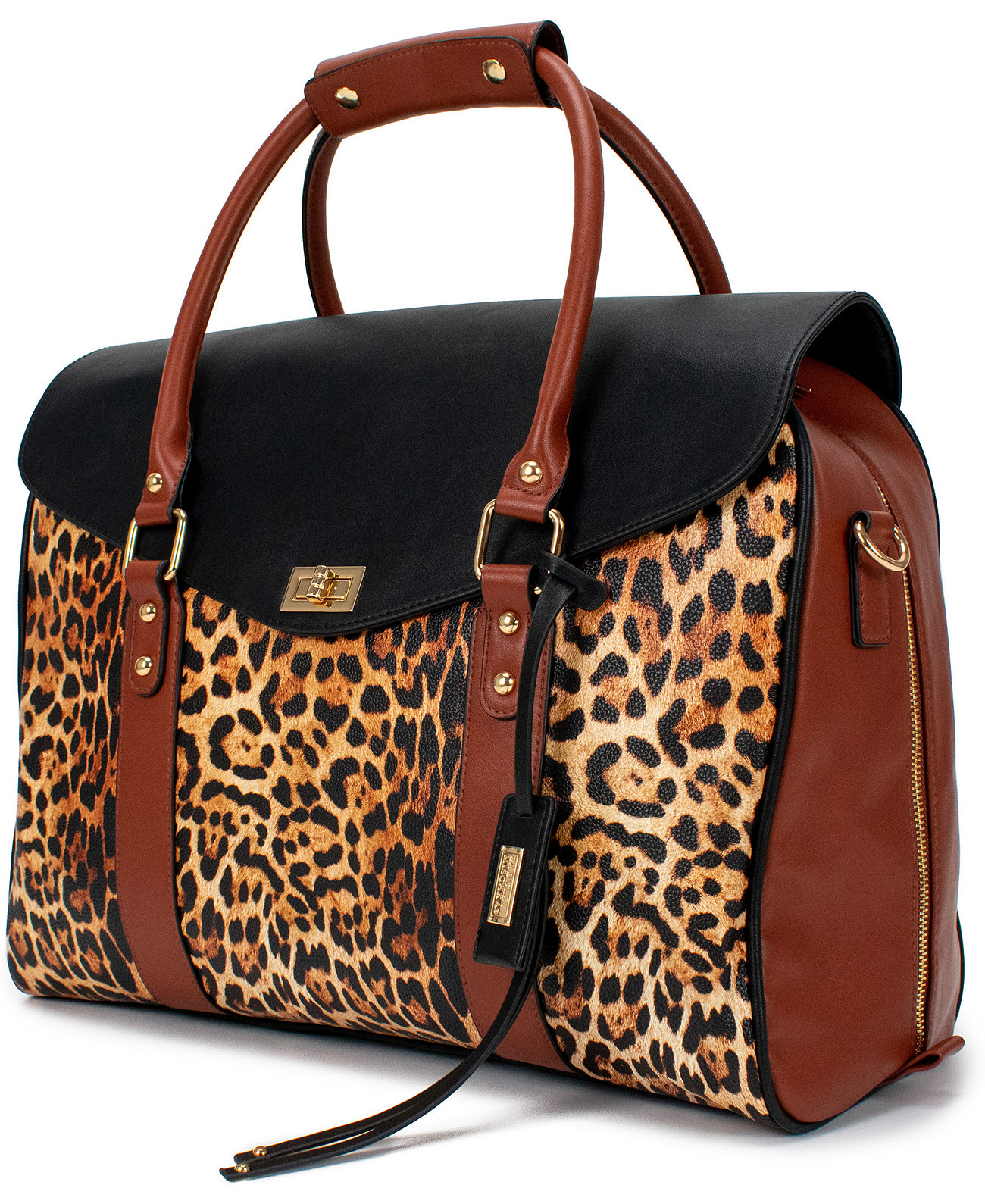 Дорожная сумка-тоут с леопардовым принтом Weekender Bag Badgley Mischka