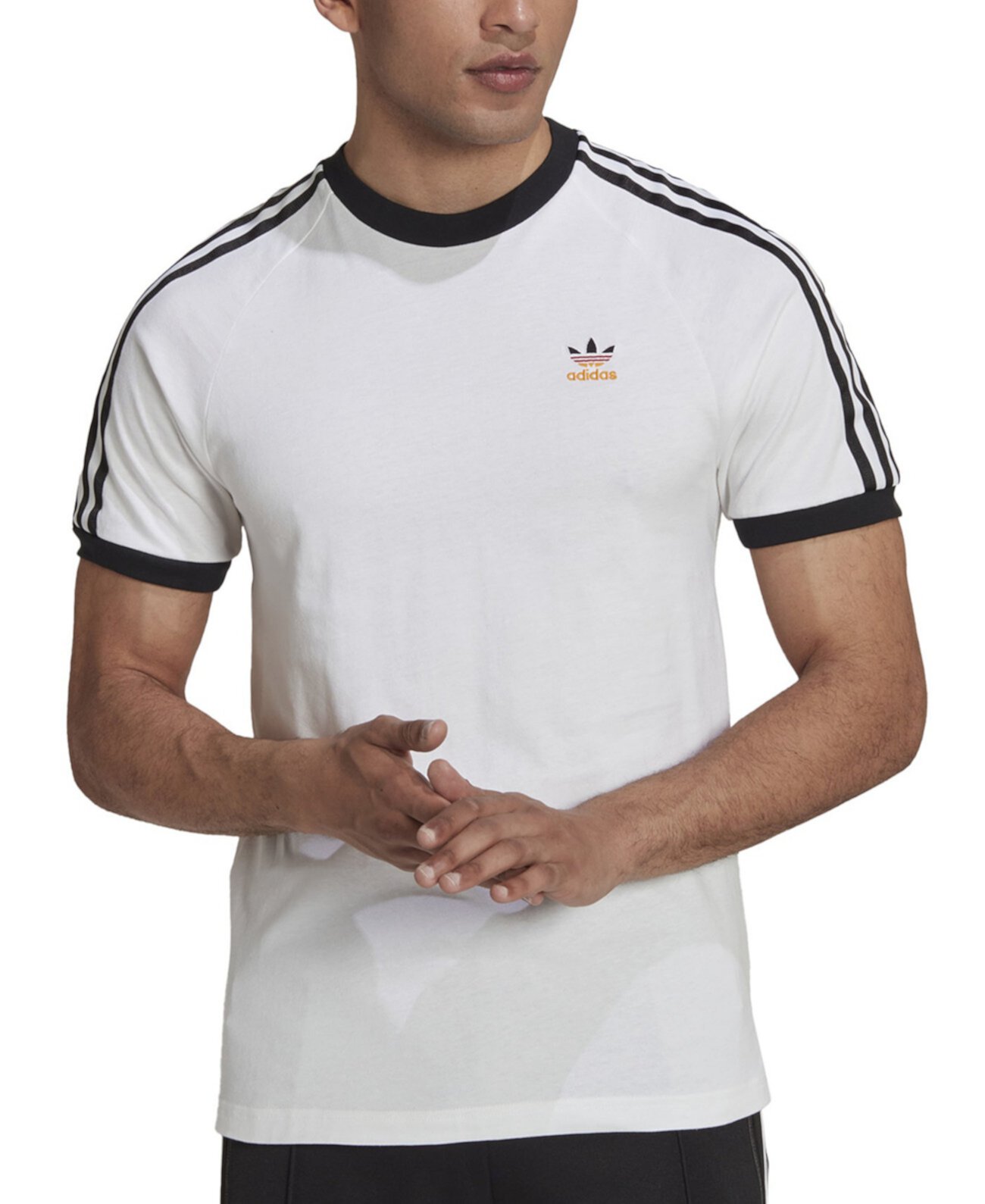 Мужская футболка с круглым вырезом в 3 полоски в Германии Adidas