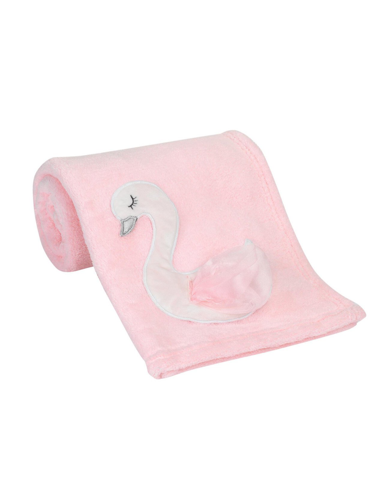 Blossom Pink/White Swan Coral Fleece Baby Blanket Bedtime Originals