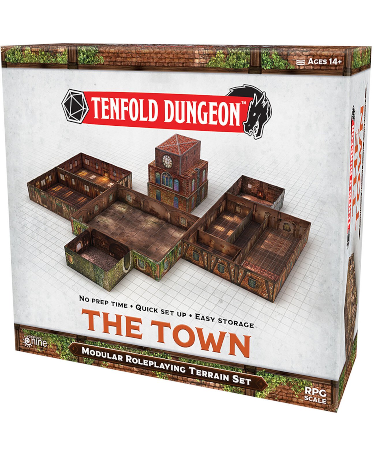 Tenfold Dungeon the Town Модульная ролевая игра Terrain Set 5e Ролевая игра Приключение Gale Force Nine