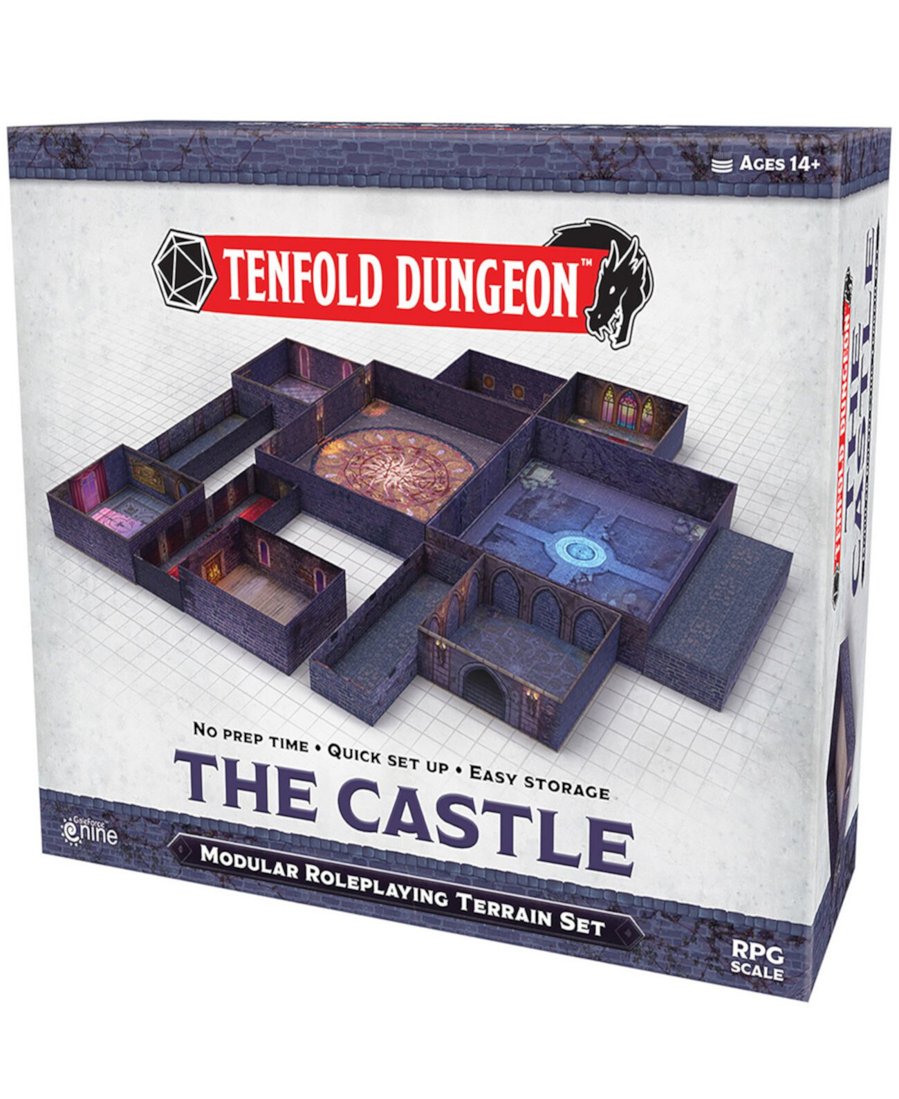 Tenfold Dungeons the Castle Модульная ролевая игра Terrain 5 Piece Set 5e Ролевая игра Adventure Gale Force 9 Gale Force Nine