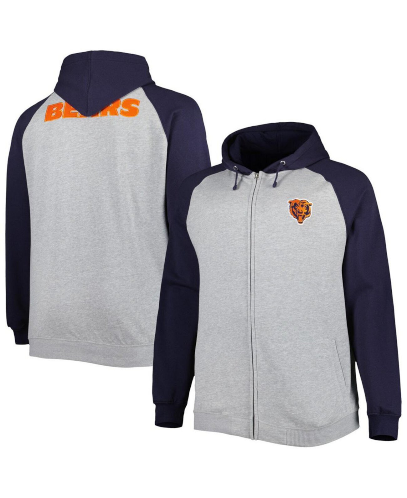 Мужская Толстовка Profile Big and Tall Chicago Bears Full-Zip Profile