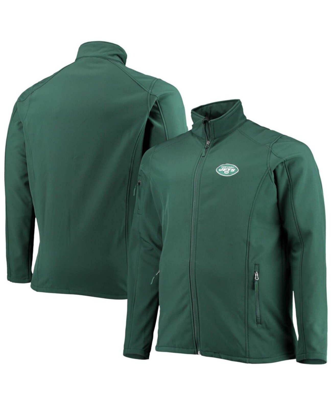 Мужская зелёная куртка New York Jets Sonoma Softshell на флисовой подкладке с длинными рукавами Dunbrooke