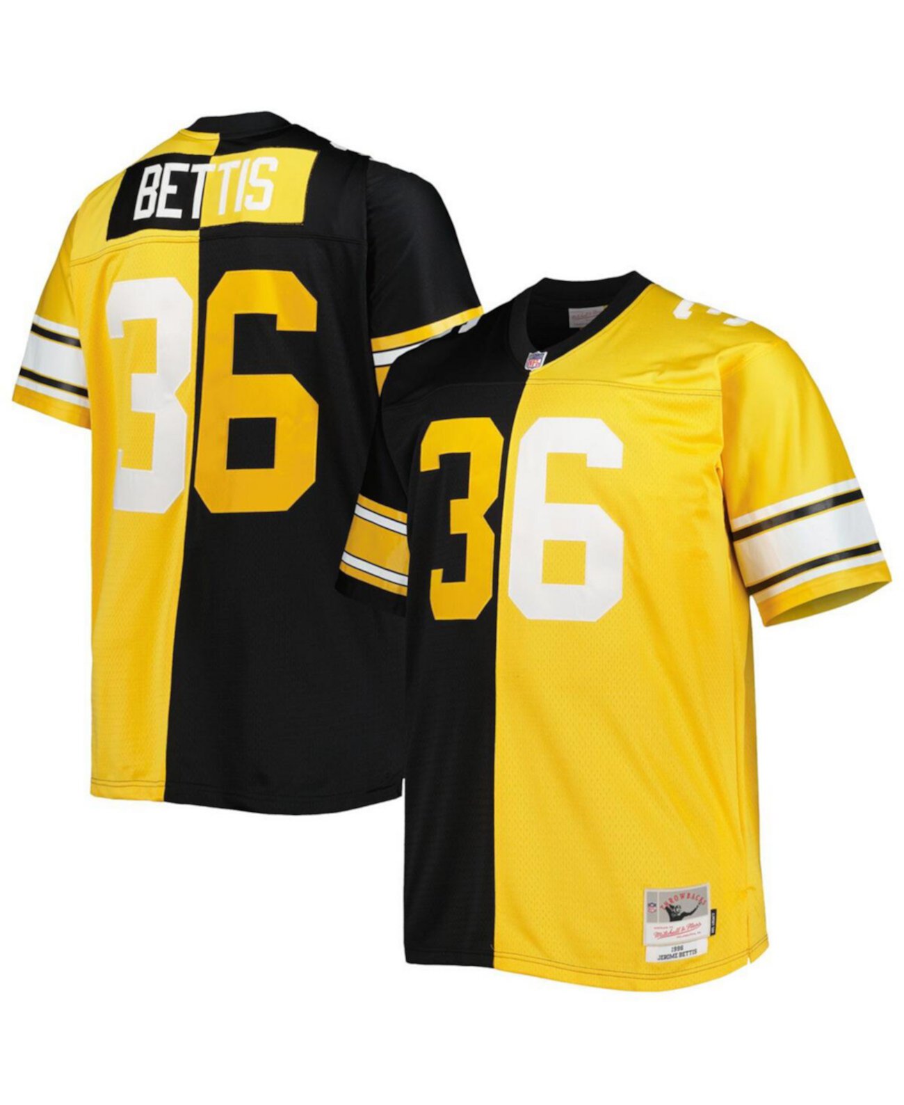 Черная и золотая реплика джерси Джерома Беттиса Pittsburgh Steelers Mitchell & Ness