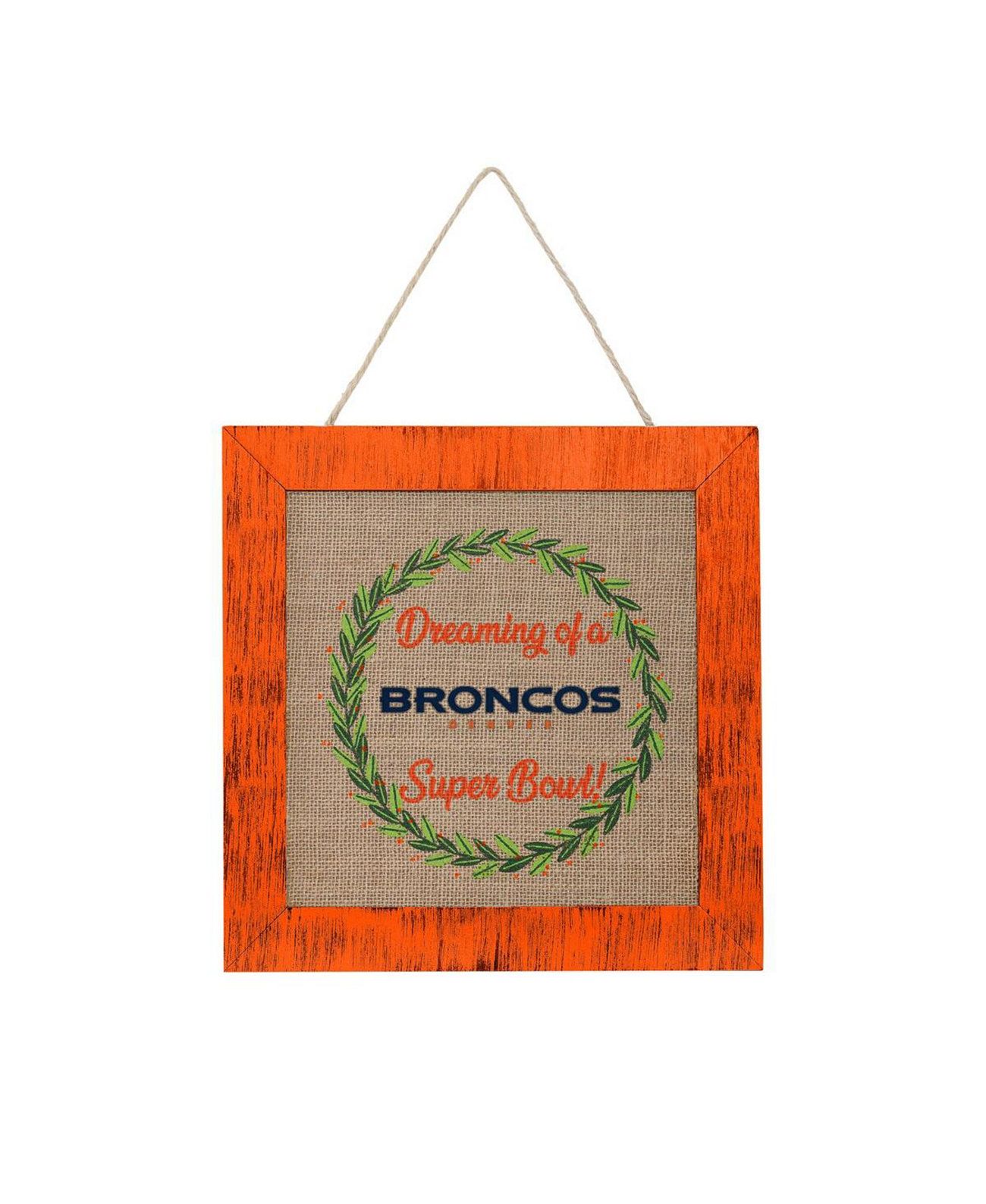 Denver Broncos 12-дюймовый двухсторонний знак из мешковины FOCO