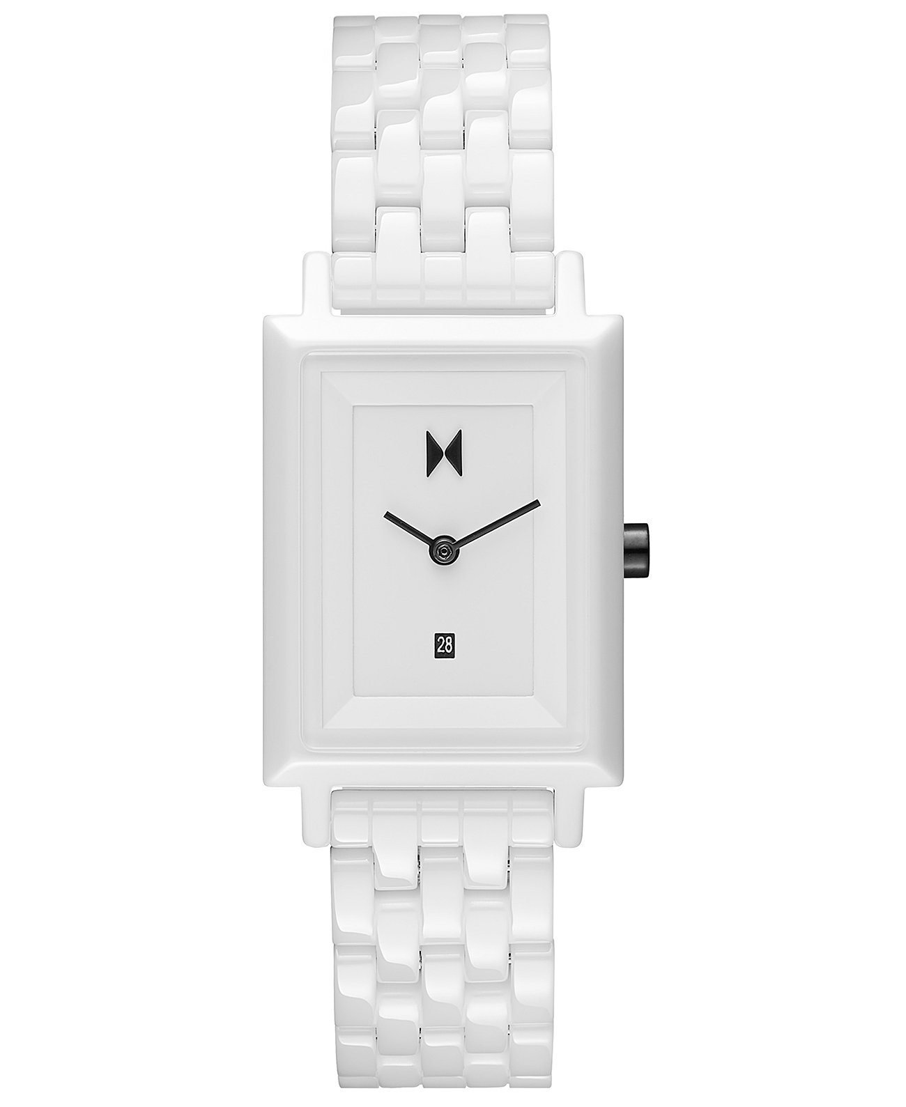 Смарт часы MVMT Women's Signature Square 26mm с белым керамическим браслетом MVMT