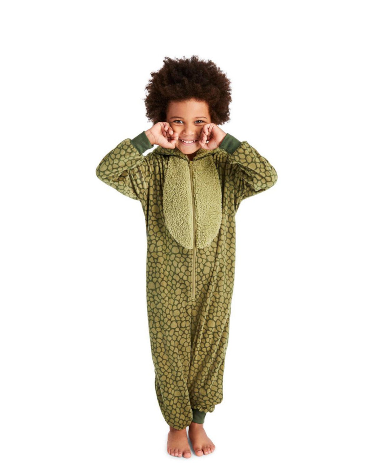 Детская пижама-комбинезон из плюшевого фланелевого флиса для мальчиков с капюшоном в виде лица животного, огнестойкая, без ног, детская пижама с молнией до половины для мальчиков Jellifish Kids