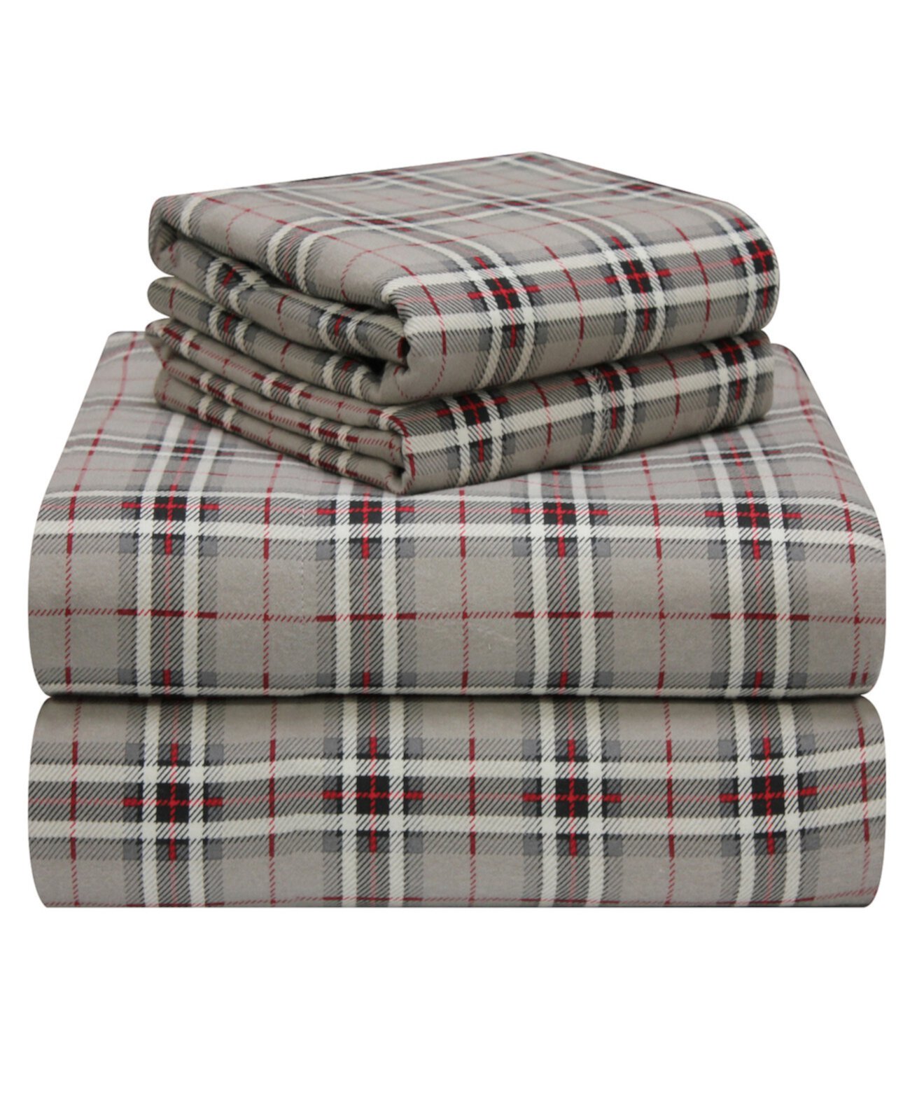 Plaid Flannel Sheet Set, Twin Pointehaven