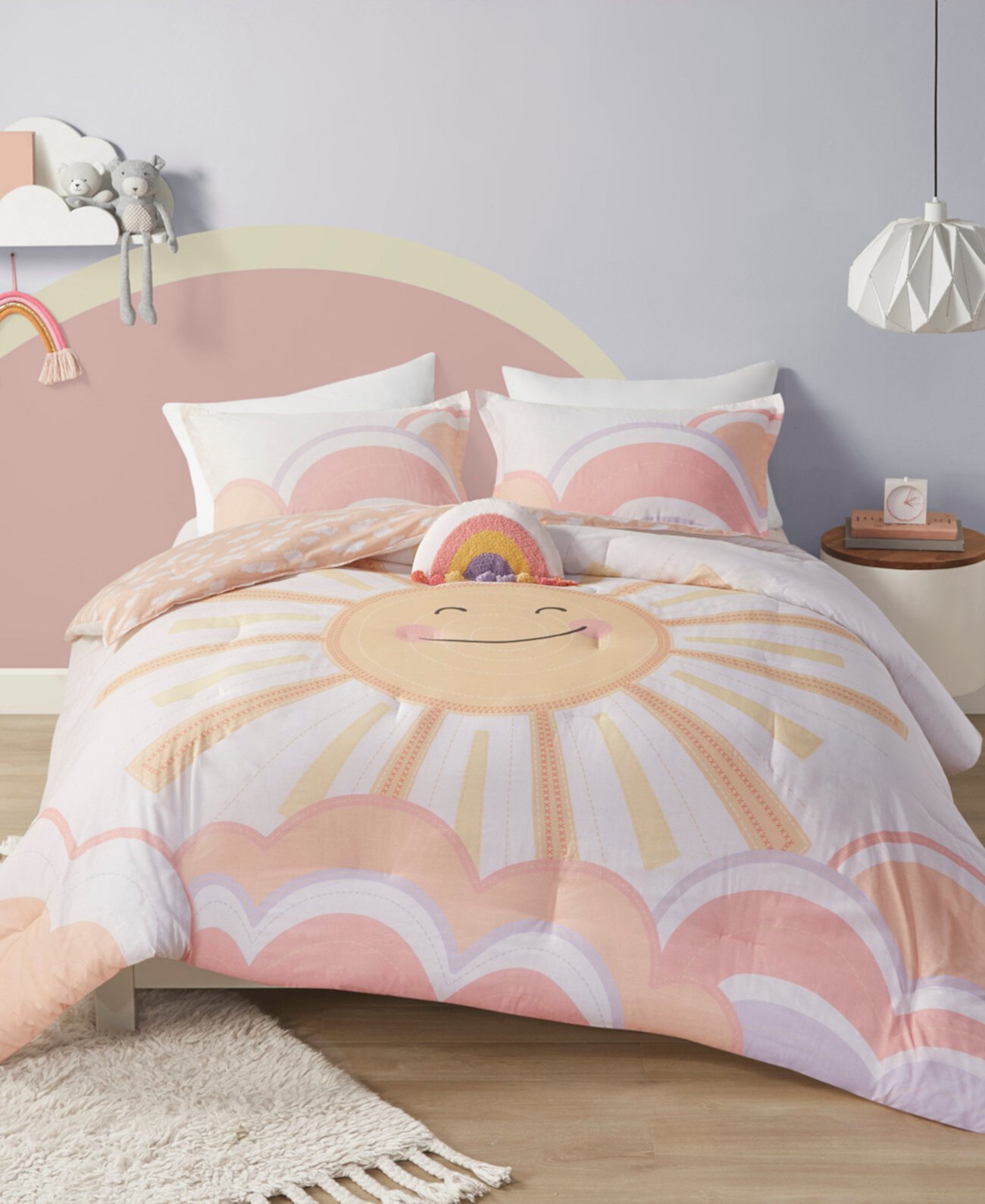 Dawn 4 Piece Sunshine Printed Reversible Comforter Set, Full/Queen Urban Habitat