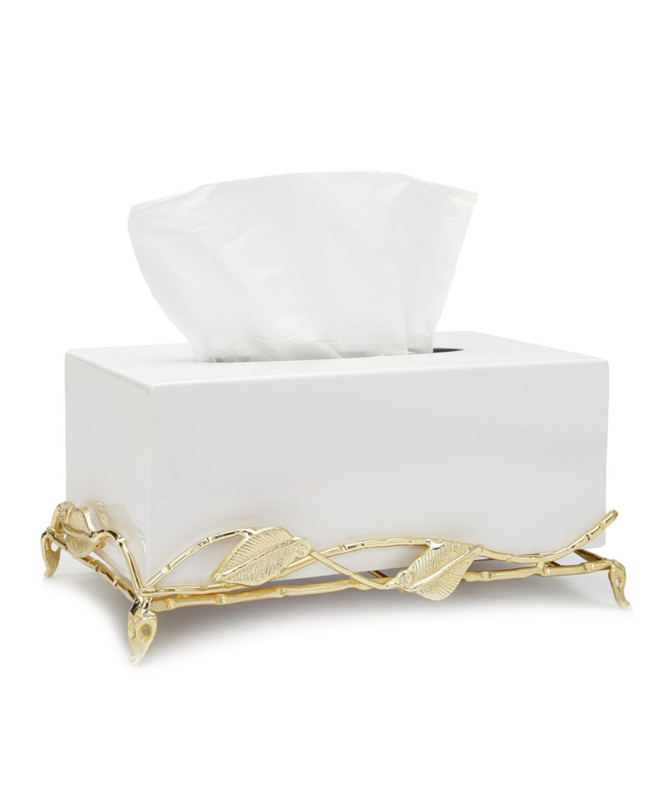 Tissue Box on Leaf Design Base Classic Touch