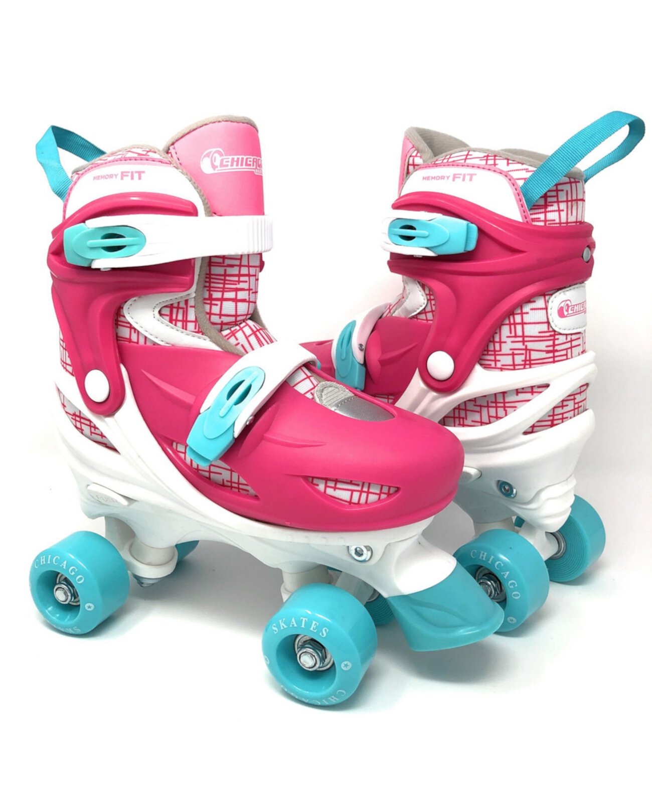 Роликовые коньки Chicago Girls Adjustable Quad Roller Skate 7pc Set - Размер М (1-4) Chicago Skates