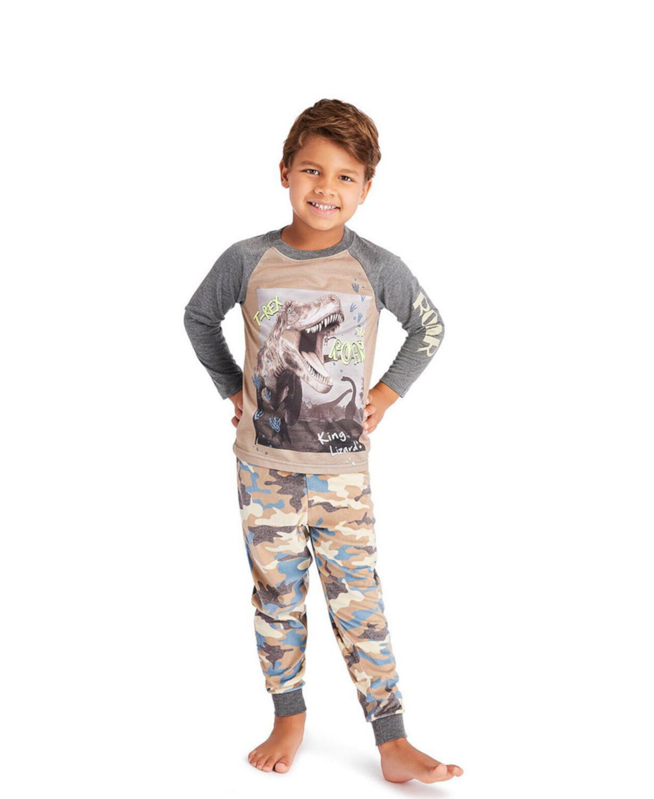 Пижамный комплект из 3 предметов для малышей | Детский пижамный комплект для мальчиков Детская одежда для сна, топ с длинными рукавами, длинные брюки с манжетами и шорты в тон Пижамный комплект Jellifish Kids