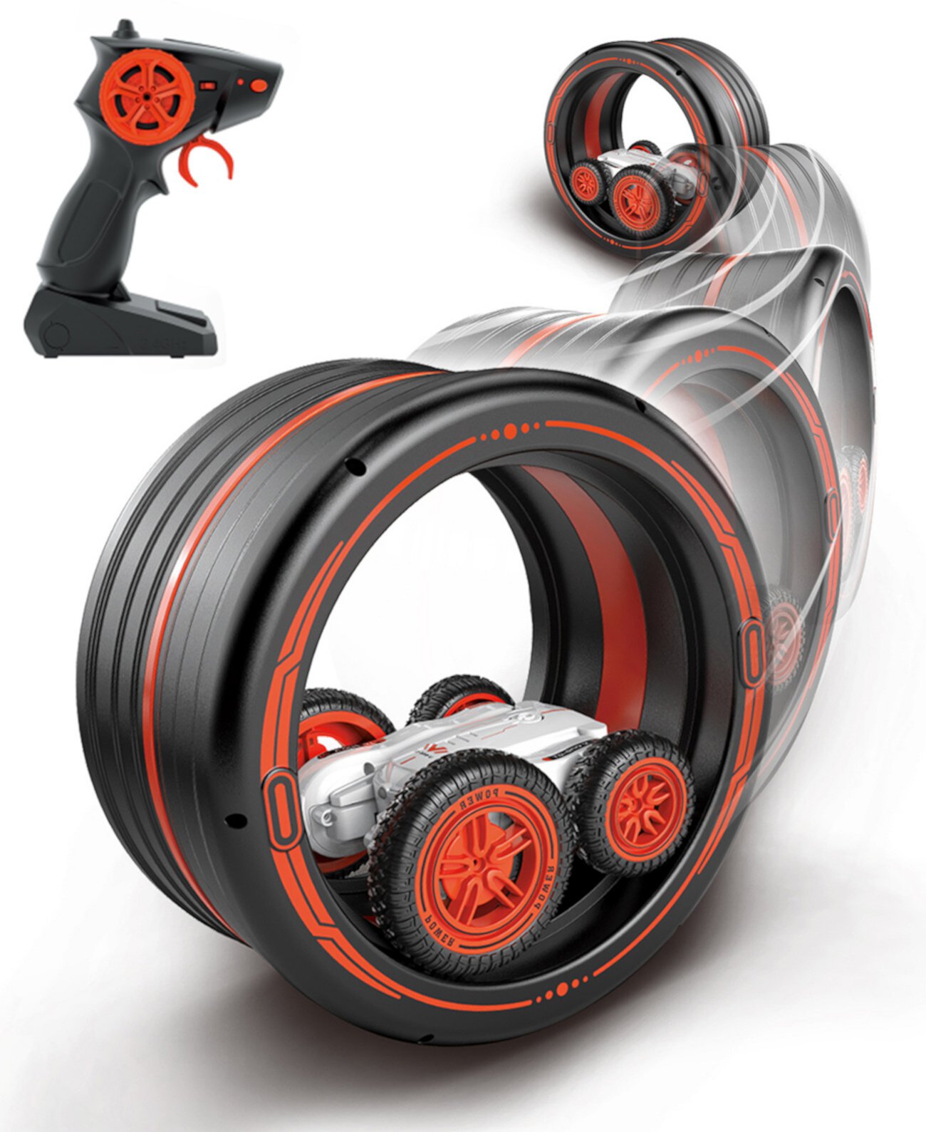 Пульт дистанционного управления Extreme Spin имеет уникальный дизайн, который позволяет ему выполнять трюки на двух колесах, вращаться на высоких скоростях и преодолевать препятствия, 5 шт. Jupiter Creations