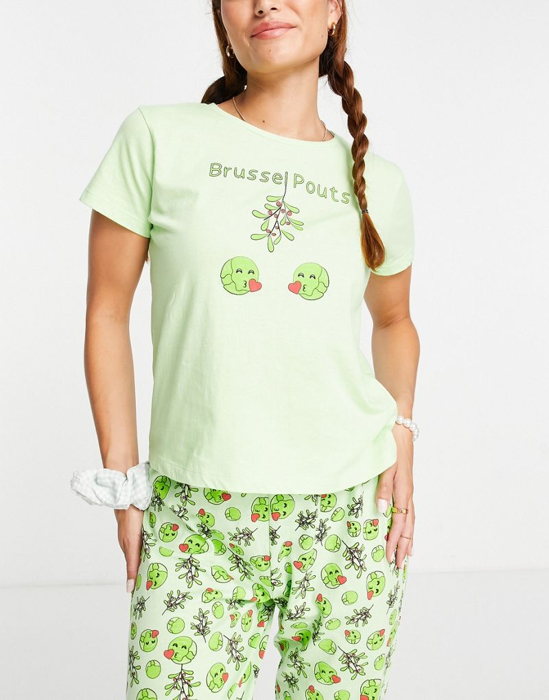 Зеленая пижама с надутыми губами Brave Soul Christmas brussels Brave Soul
