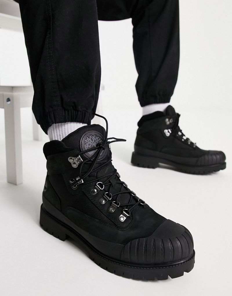 Черные походные ботинки с резиновым носком Timberland Heritage Timberland