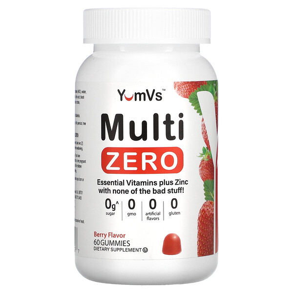 Multi Zero, ягоды, 60 жевательных конфет YumV's