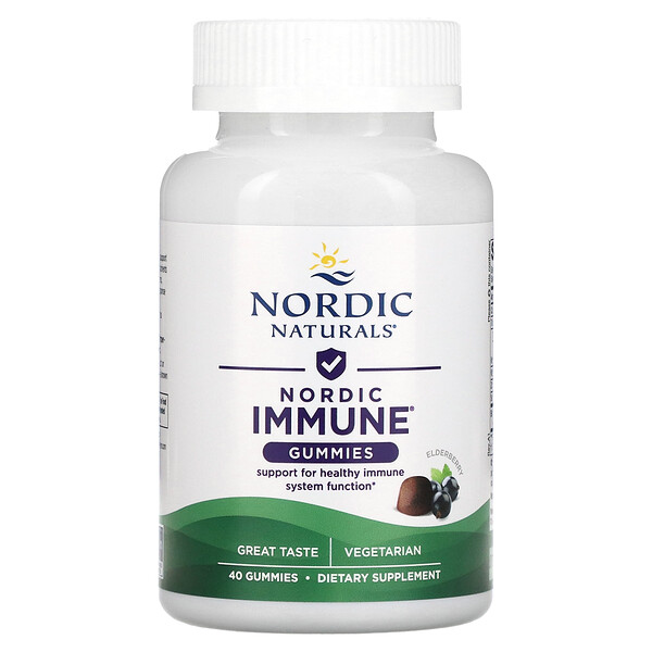 Nordic Immune Gummies, Elderberry , 40 Gummies Nordic Naturals