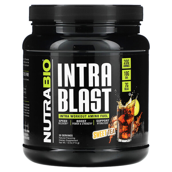 Intra Blast, Intra Workout Amino Fuel, Sweet Tea, 1.6 lb (715 g) NutraBio