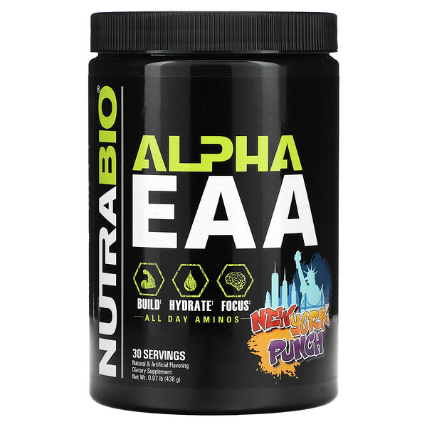 Alpha EAA, Нью-Йоркский пунш, 0,97 фунта (438 г) NutraBio