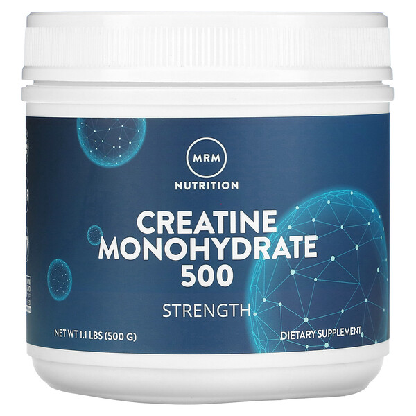 Creatine Monohydrate 500, Strength, 1.1 lbs (500 g) MRM