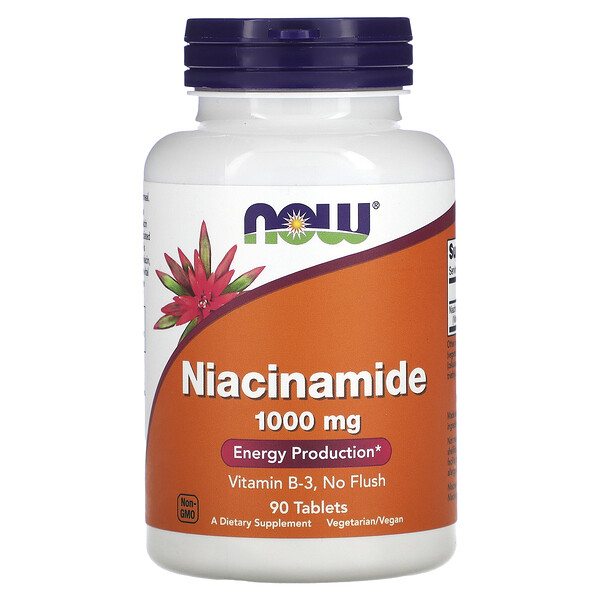 Ниацинамид - 1000 мг - 90 таблеток - NOW Foods NOW Foods
