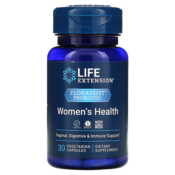 FLORASSIST Пробиотик - Женское здоровье - 30 вегетарианских капсул - Life Extension Life Extension