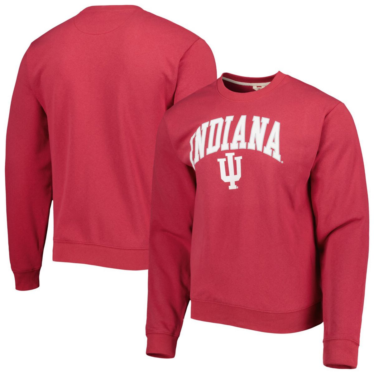 Мужская лига студенческая одежда Crimson Indiana Hoosiers 1965 Arch Essential легкий пуловер толстовка League Collegiate Wear