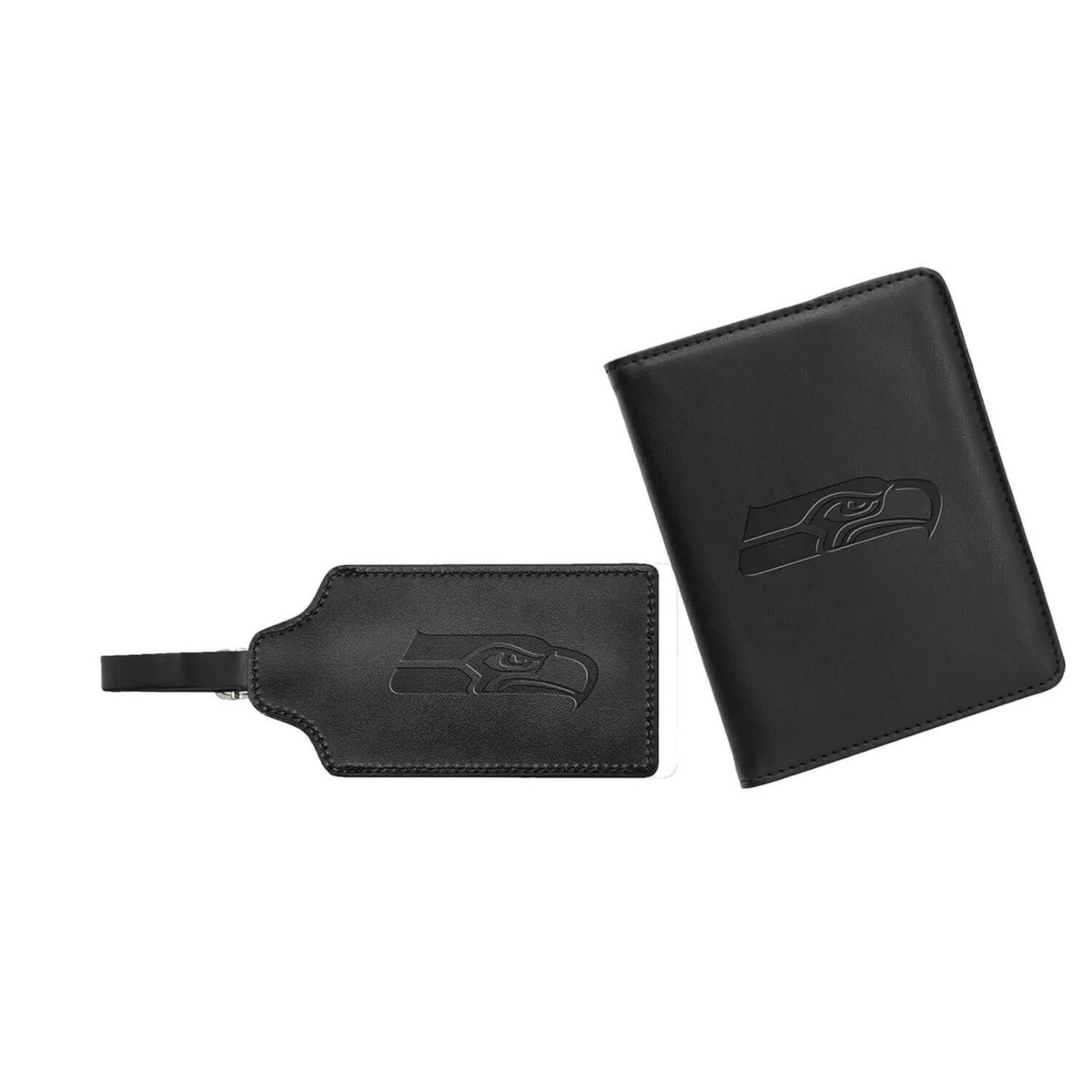 Seattle Seahawks Leather Luggage Tag Set Unbranded