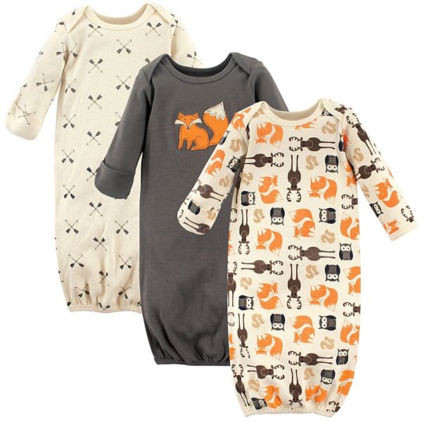 Пижамы Hudson Baby Для мальчиков Cotton Long-Sleeve Gowns 3pk Hudson Baby