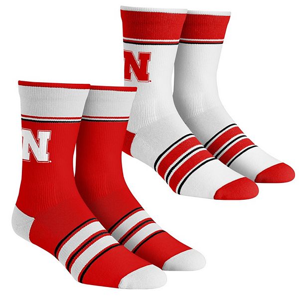 Набор из двух пар детских носок Rock Em Socks Nebraska Huskers с многослойным узором Unbranded