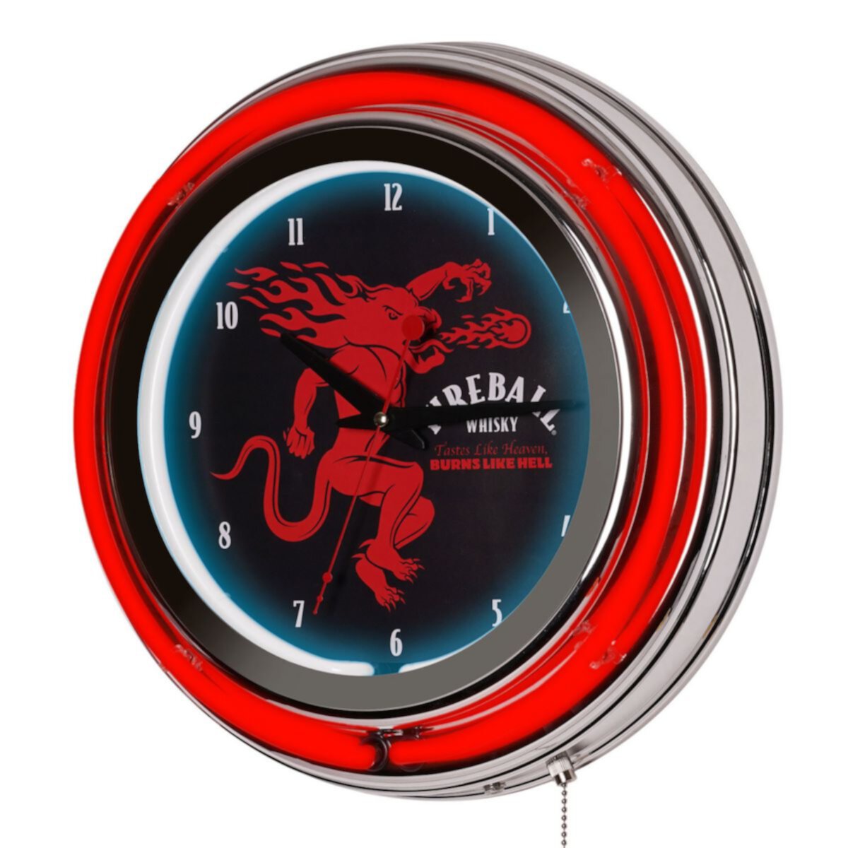 Американский арт-декор Огненный шар Ретро светодиодные неоновые настенные часы American Art Décor